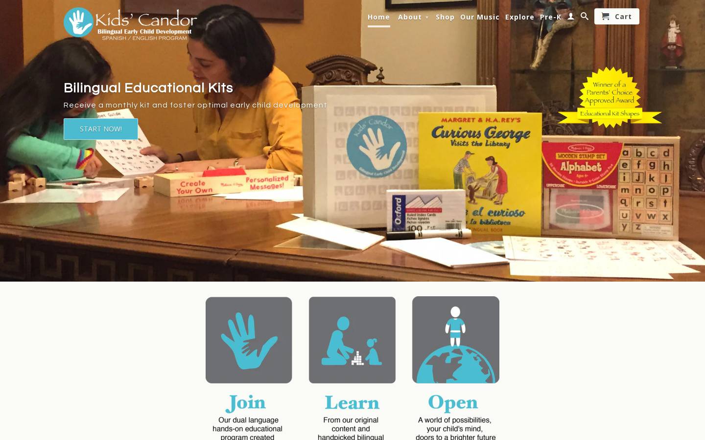 kidscandor.com homepage screenshot