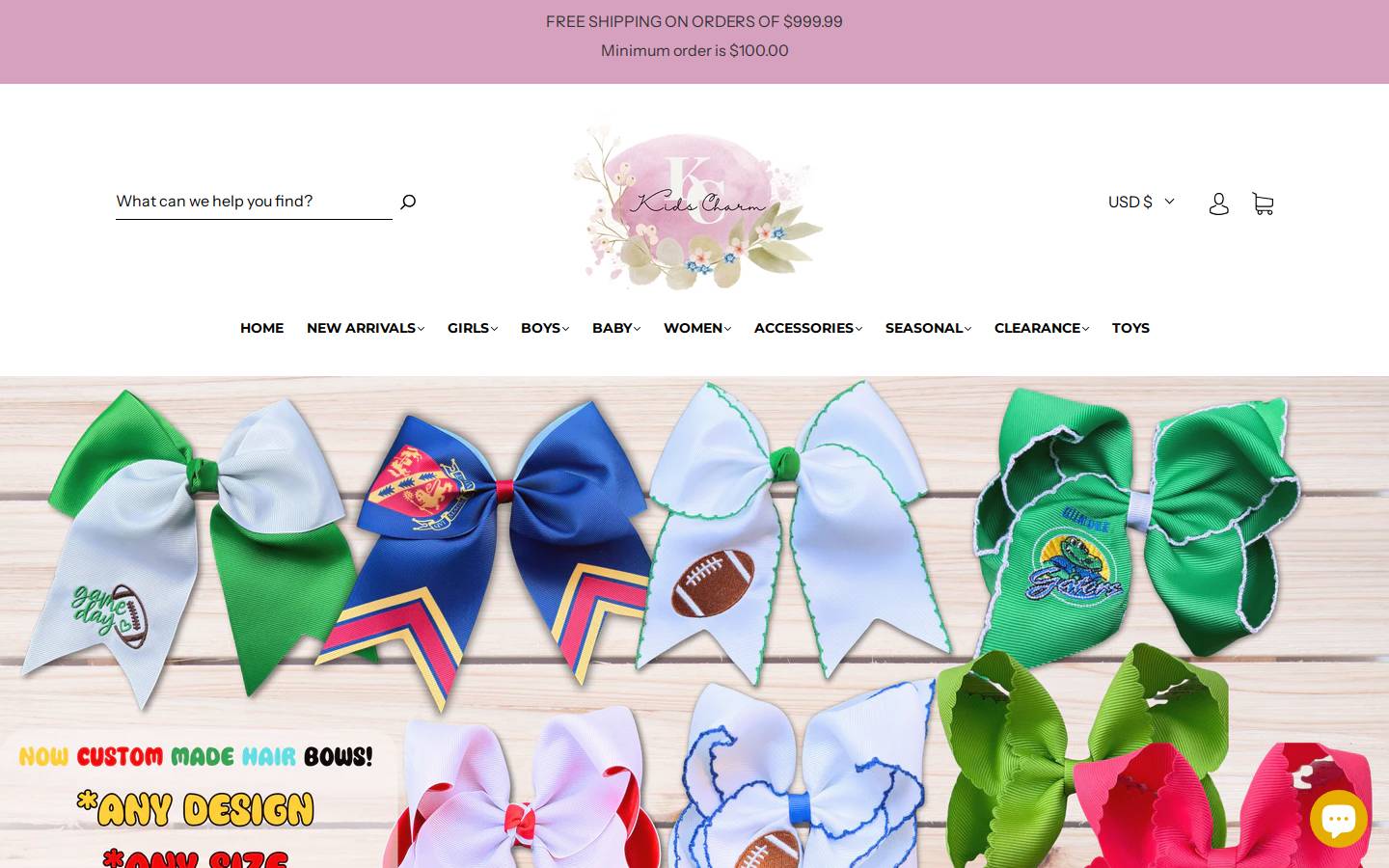 kidscharmonline.com homepage screenshot