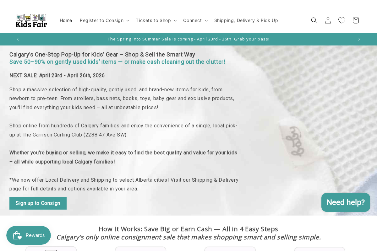 Kids Fair homepage screenshot