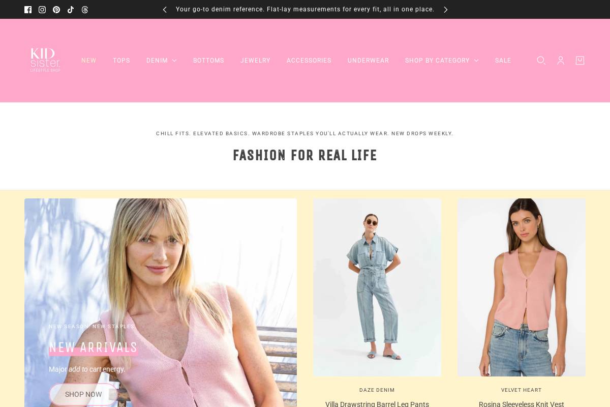 kidsister.ca homepage screenshot