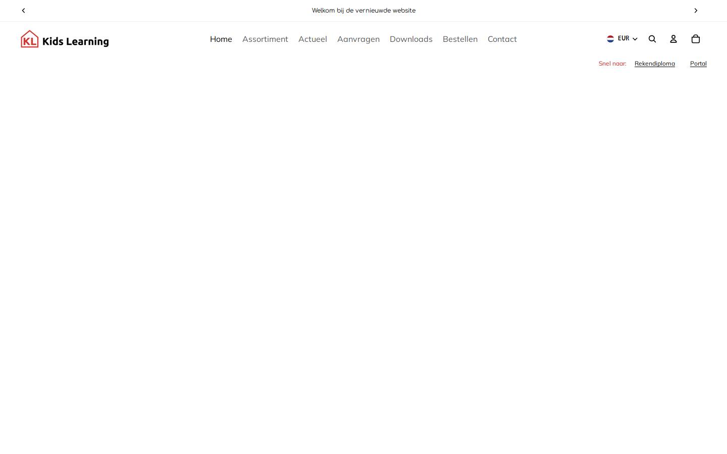 kidslearning.nl homepage screenshot