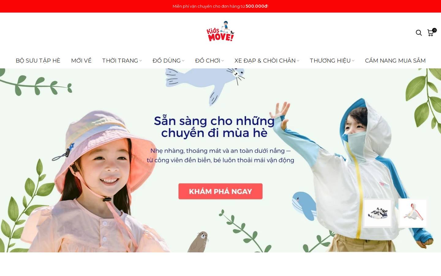 kidsmove.vn homepage screenshot