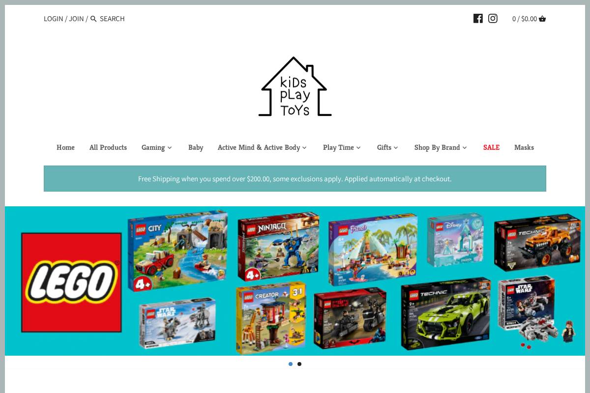 kidsplaytoys.com.au homepage screenshot