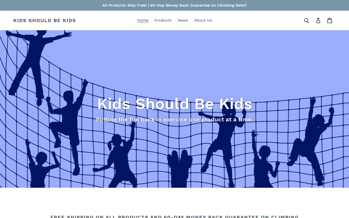 kidsshouldbekids.com homepage screenshot