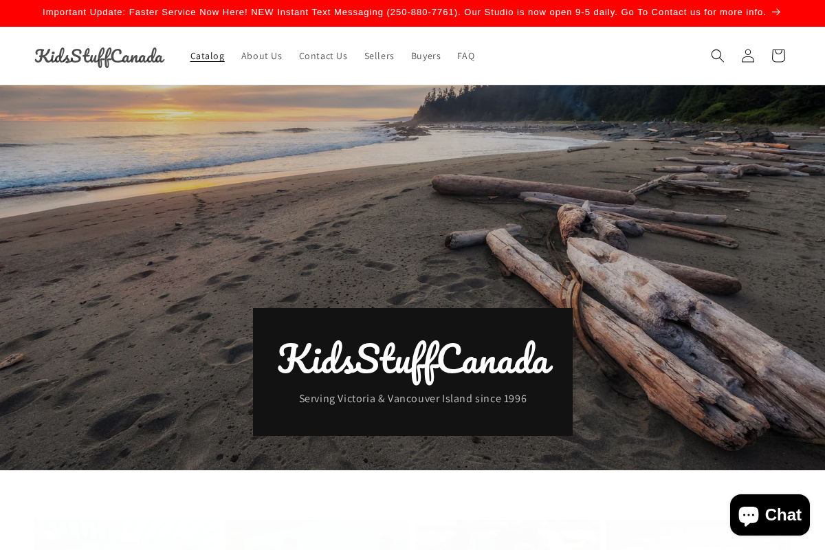 kidsstuffcanada.com homepage screenshot