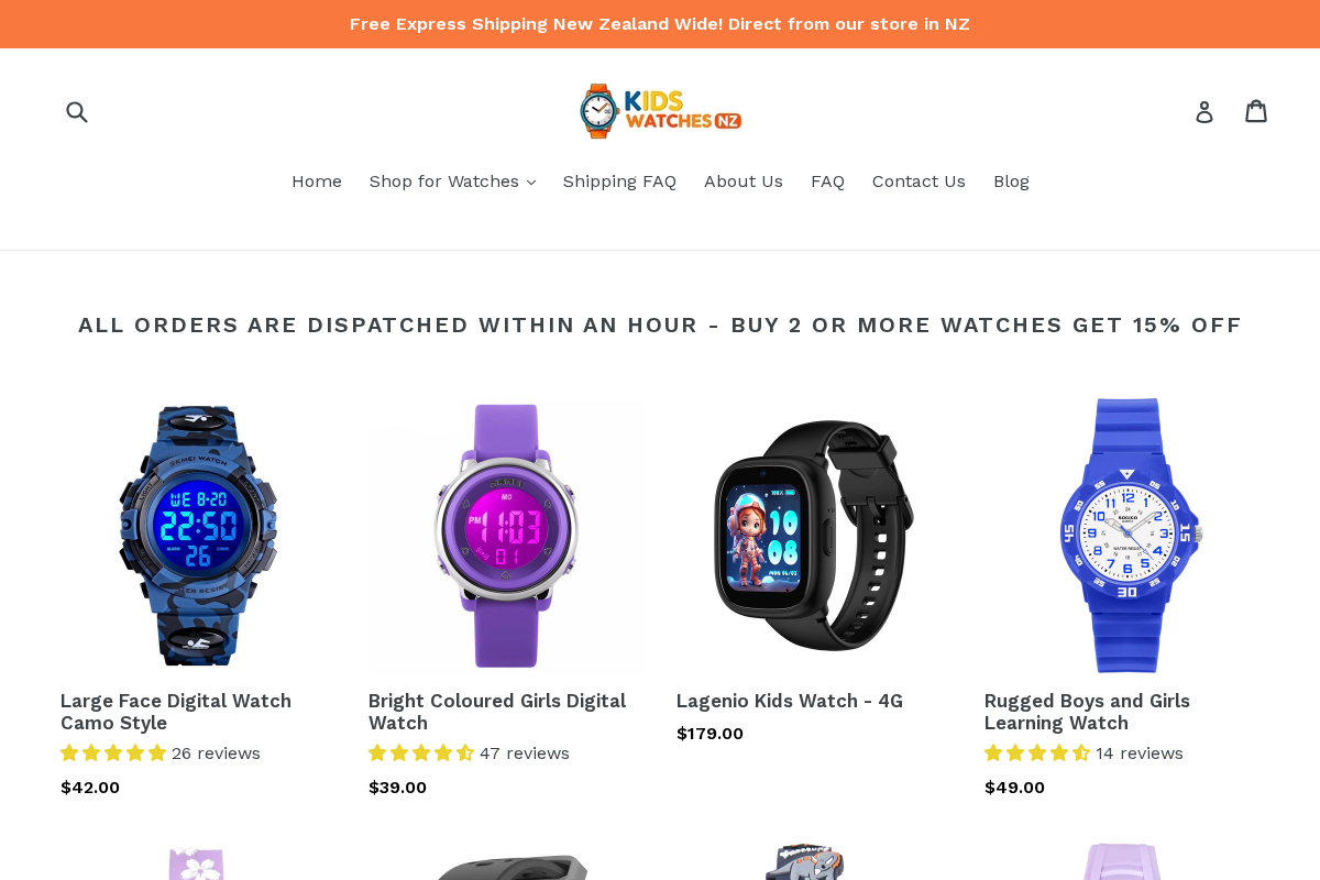 Kids Watches NZ homepage screenshot