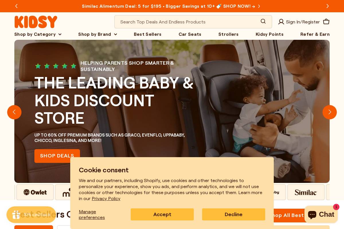 Kidsy homepage screenshot