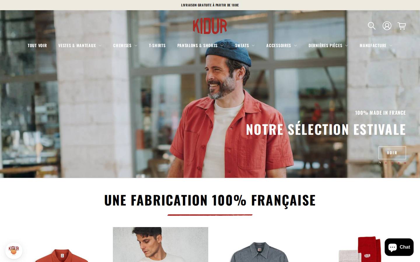 Kidur homepage screenshot