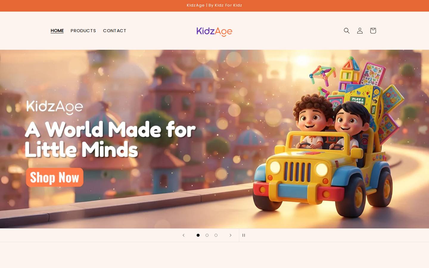 kidzage.com homepage screenshot