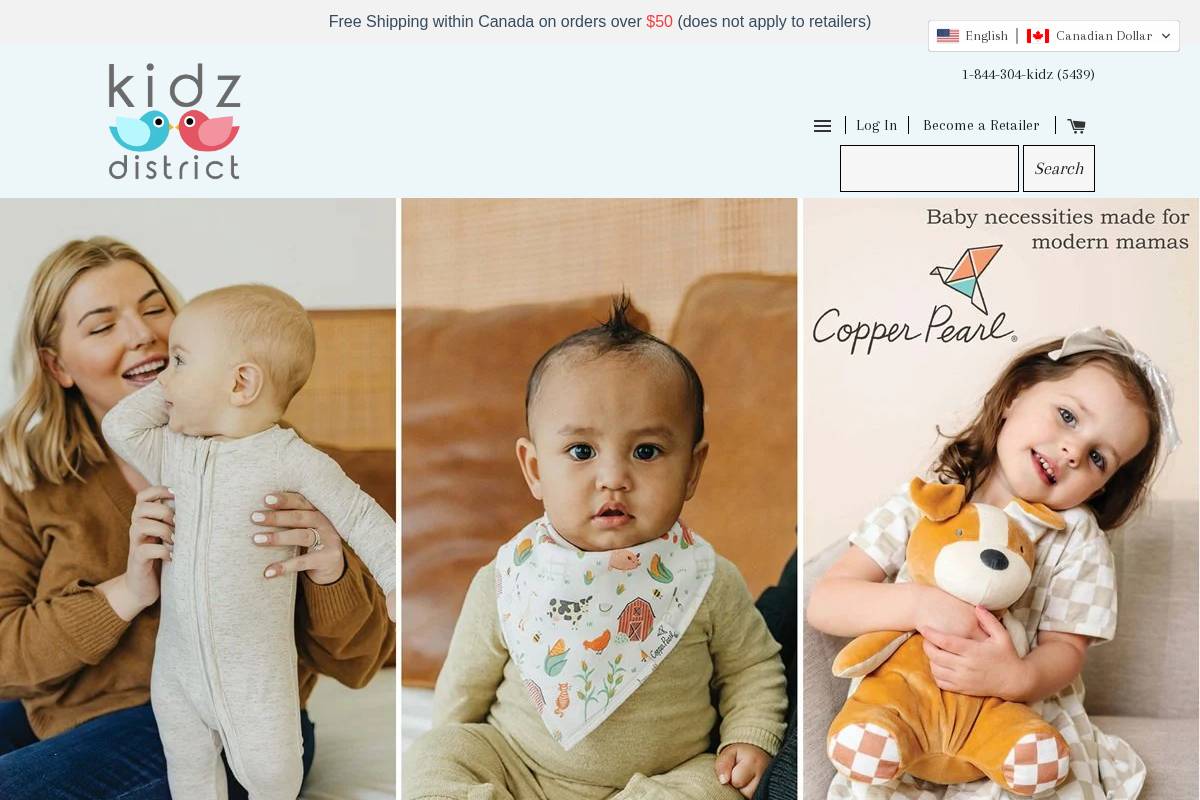 kidzdistrict.com homepage screenshot