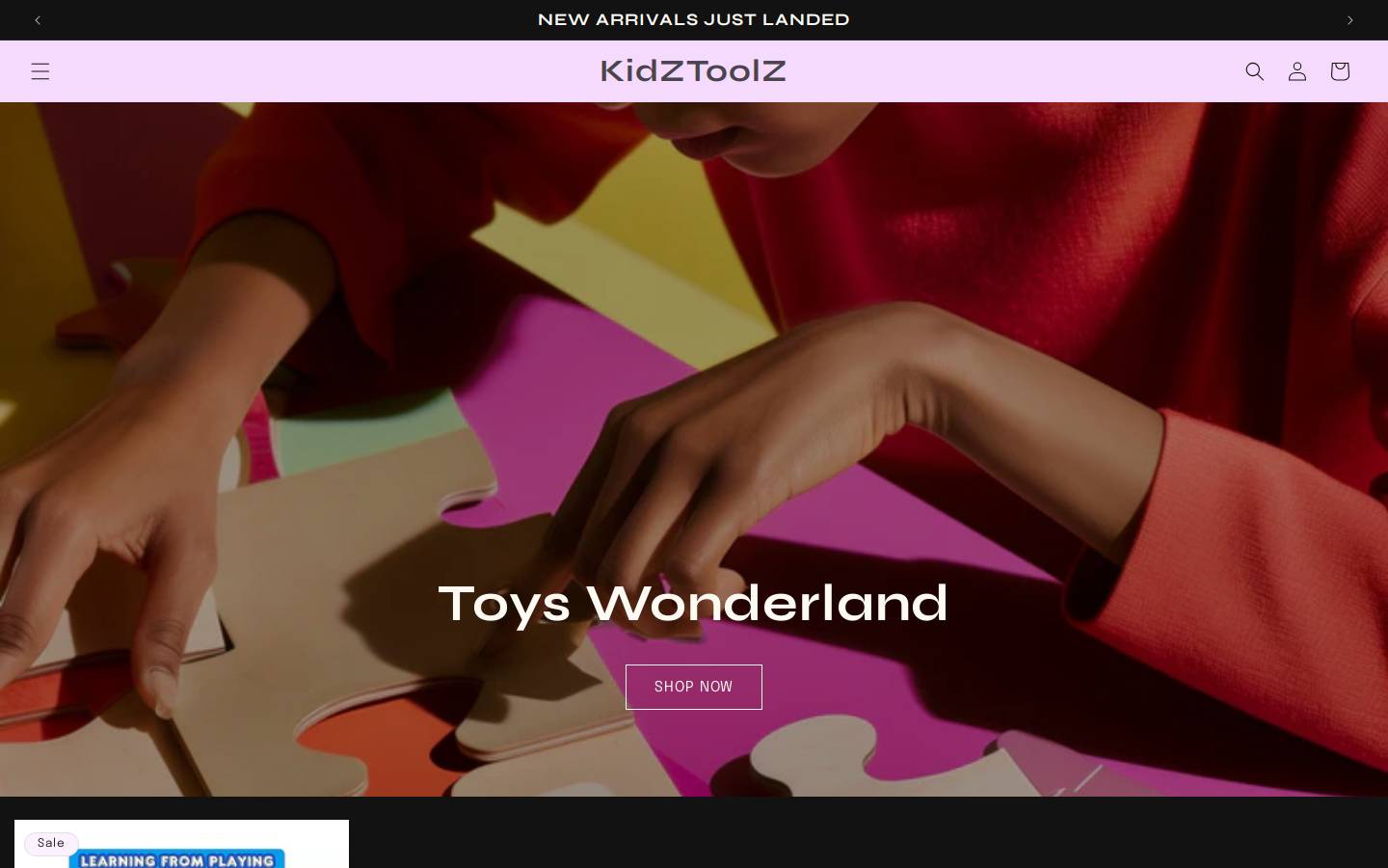 kidztoolz.com homepage screenshot