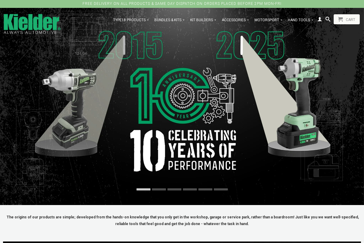 Kielder homepage screenshot