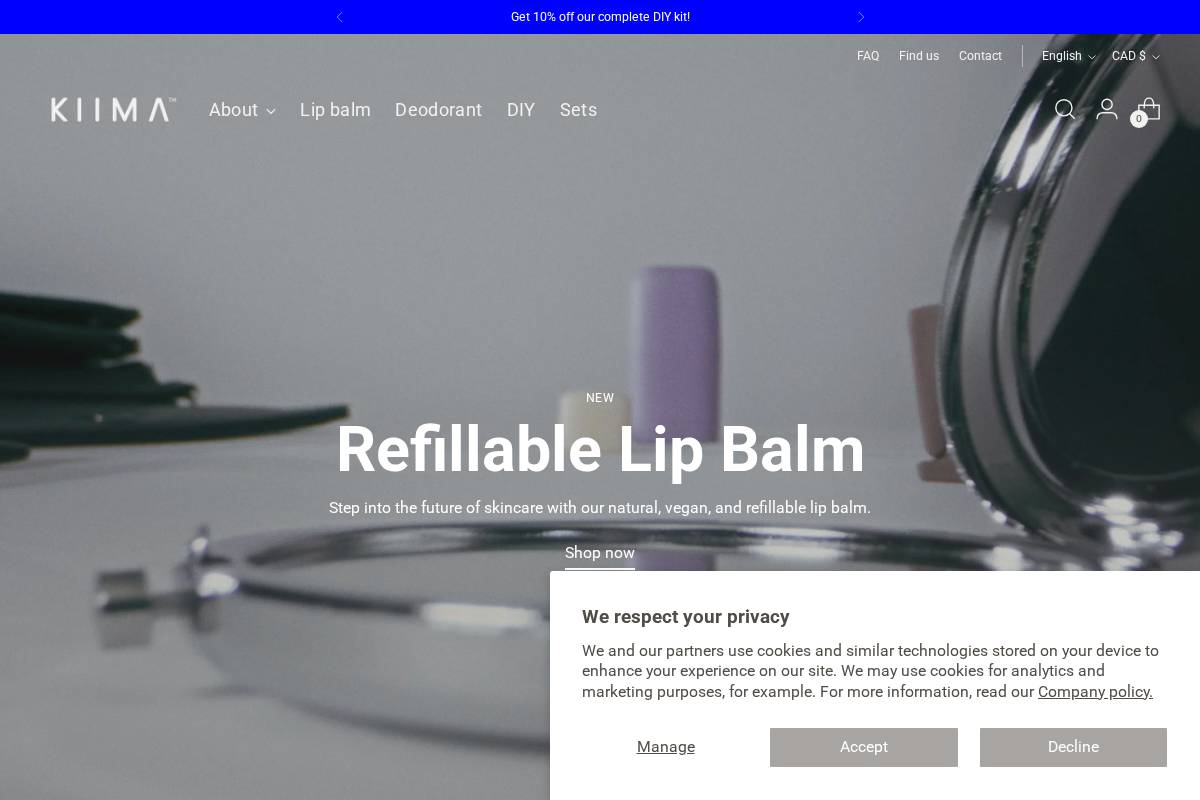 kiima.co homepage screenshot