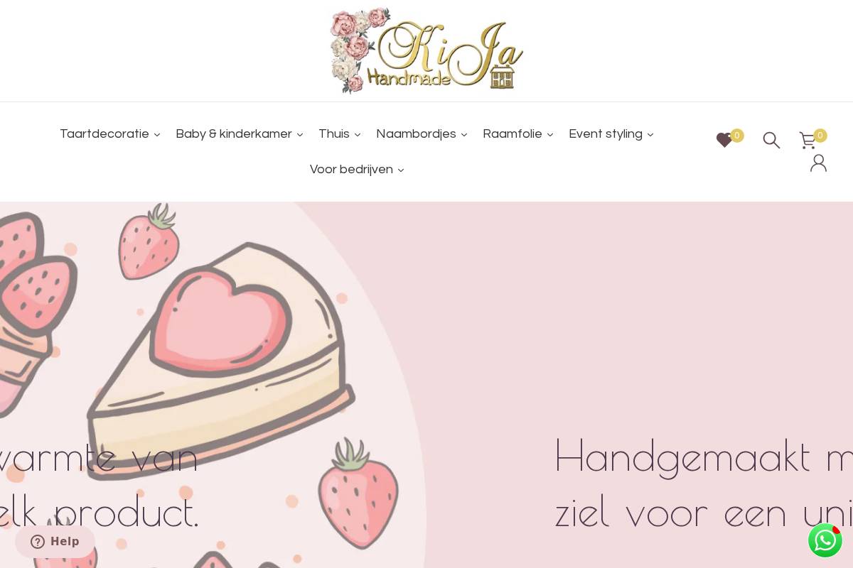 kija-handmade.nl homepage screenshot
