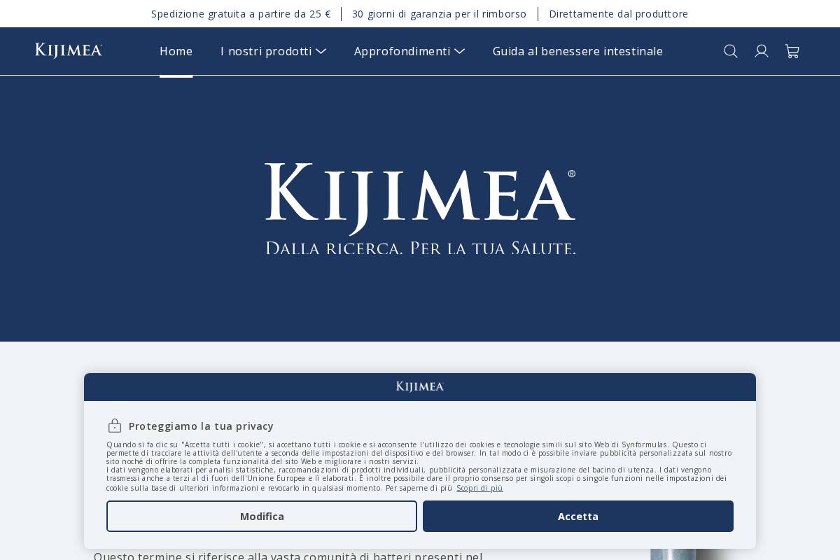 Kijimea Italia homepage screenshot