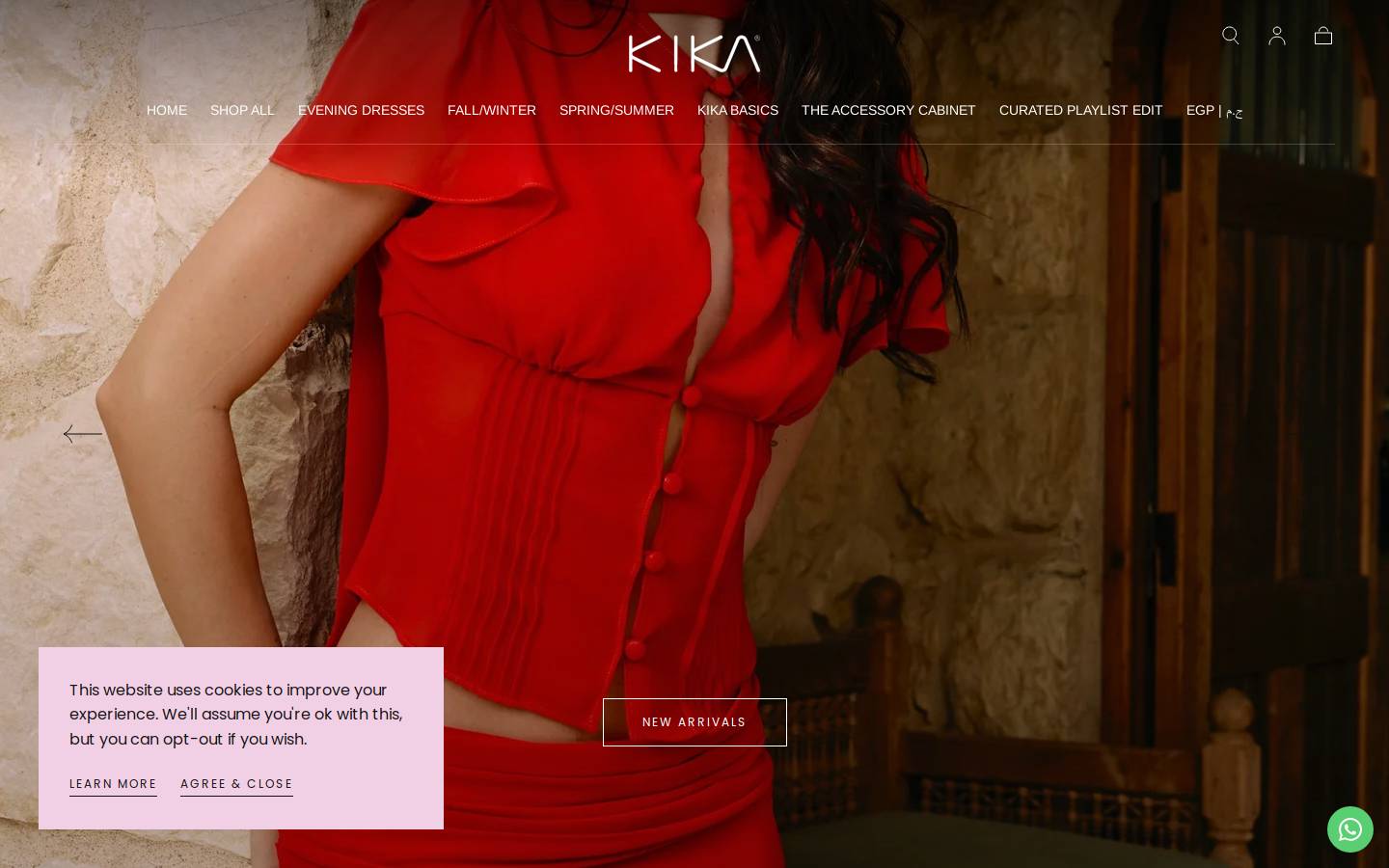 kikaswimwear.com homepage screenshot