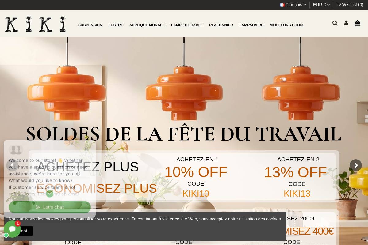 Kikilighting homepage screenshot