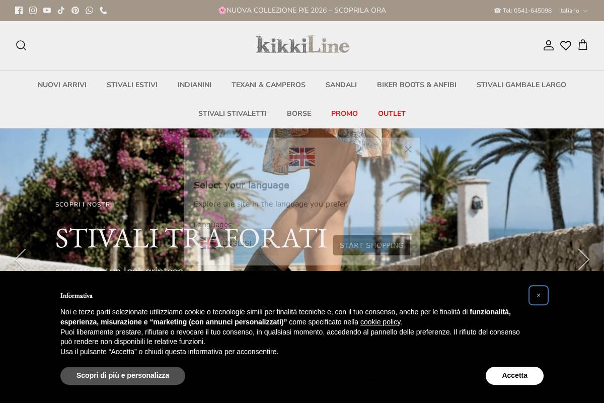 KikkiLine Calzature homepage screenshot