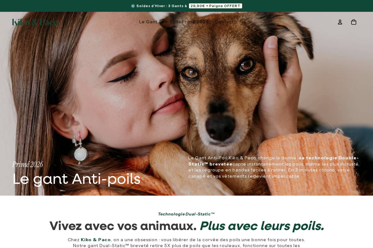 kiko-et-paco.fr homepage screenshot
