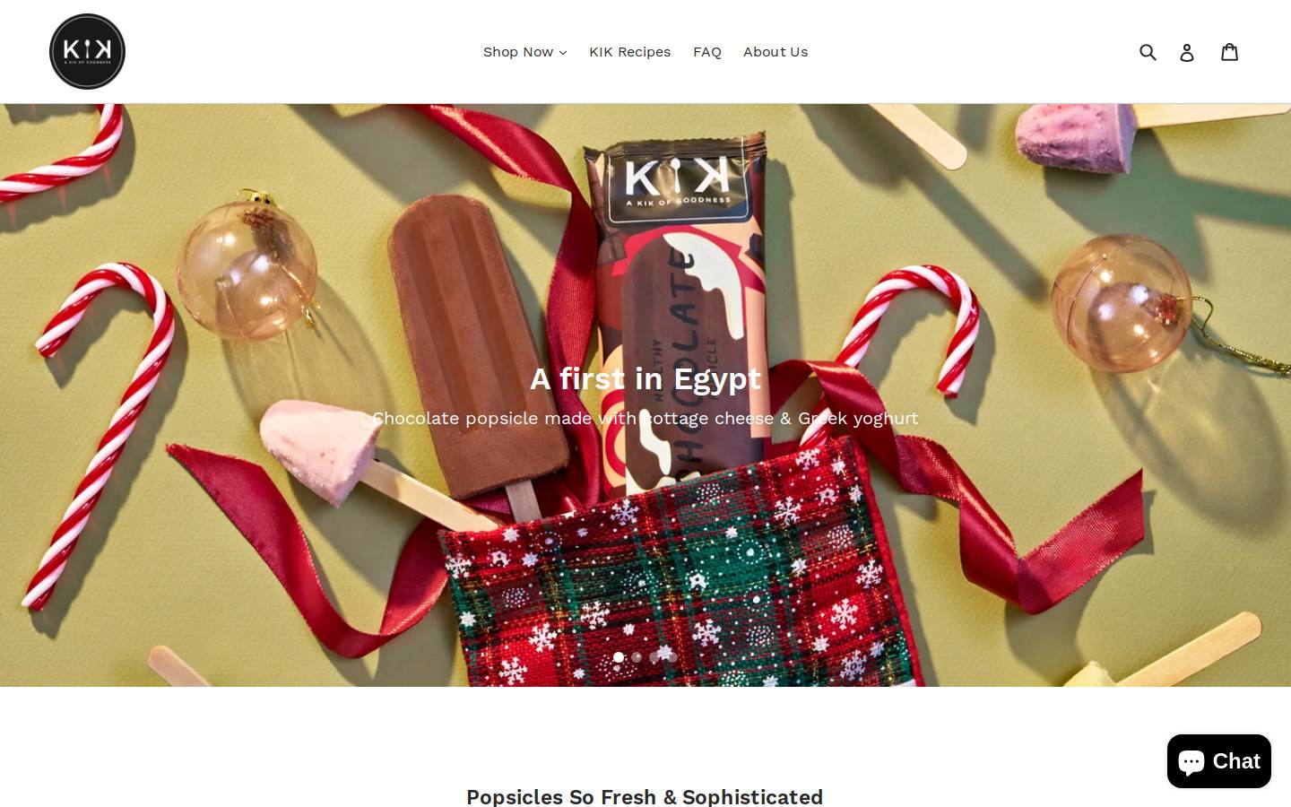kikofgoodness.com homepage screenshot