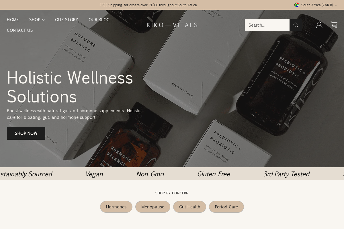 Kiko Vitals homepage screenshot