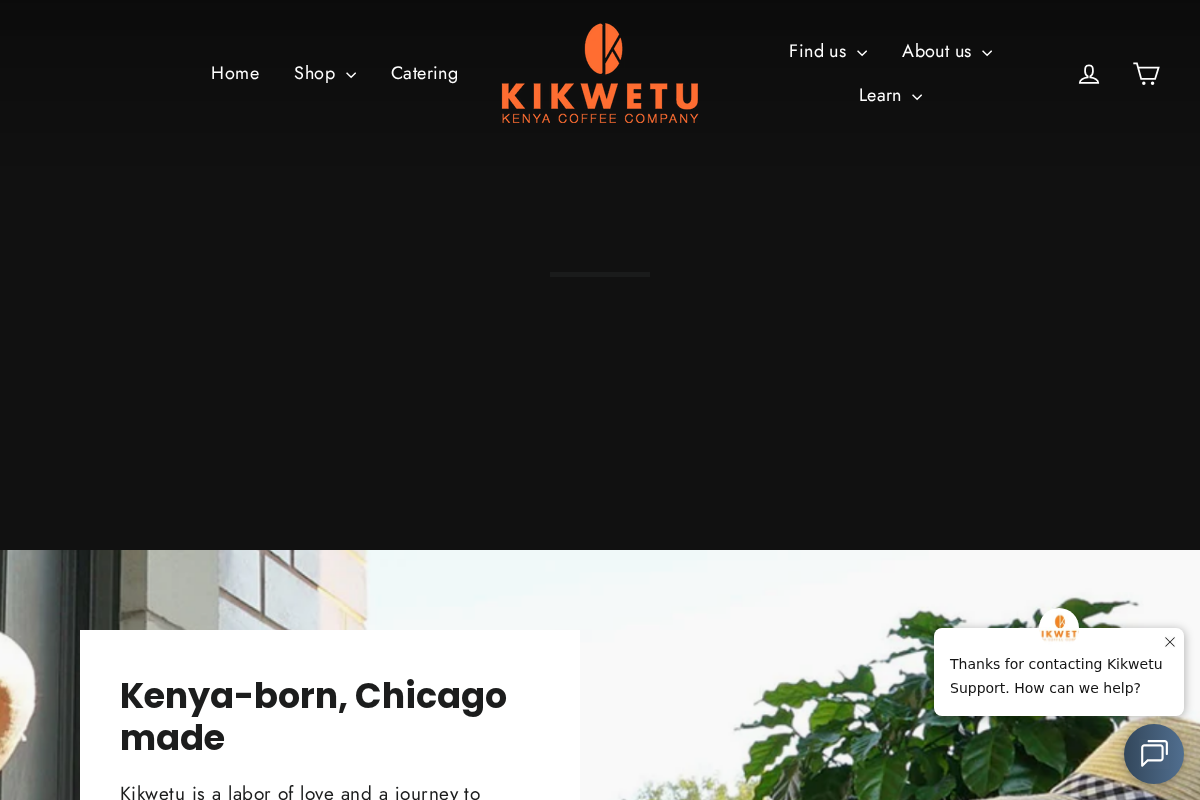 kikwetu.coffee homepage screenshot