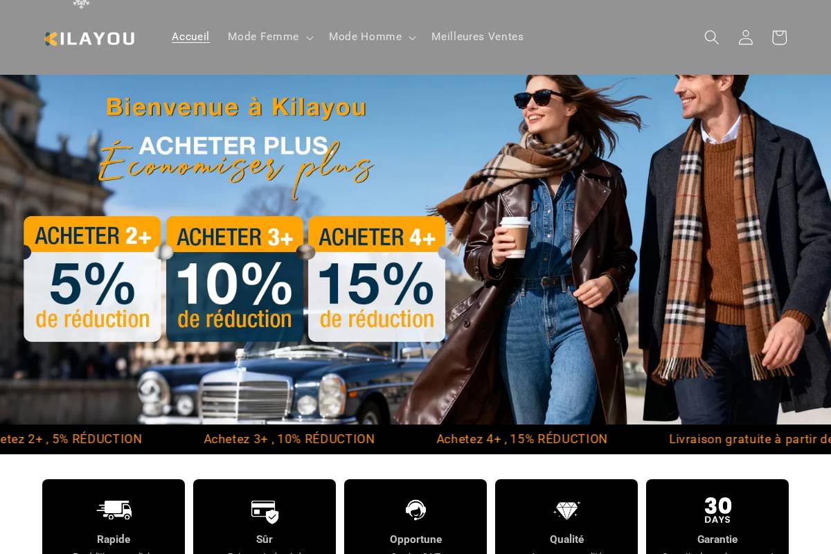 Kilayou homepage screenshot