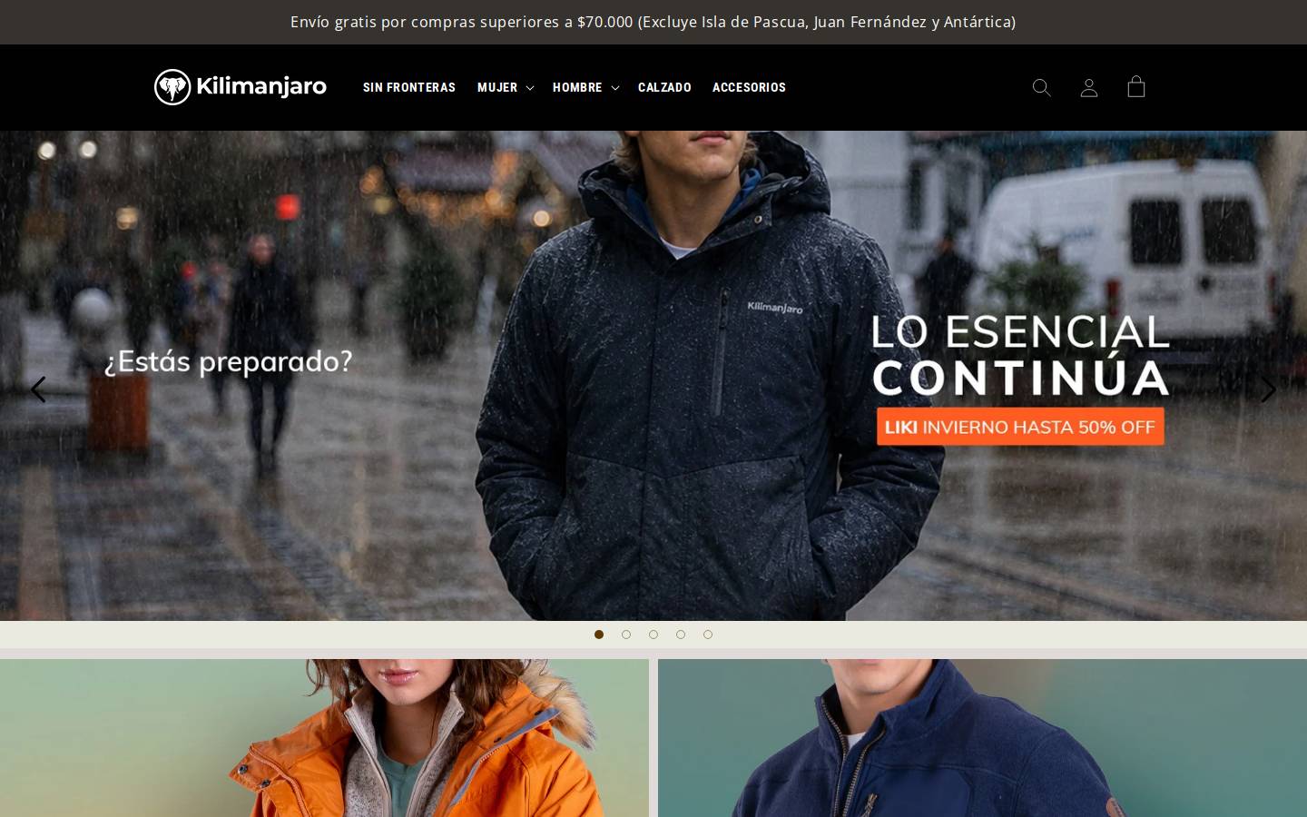 kilimanjaro.cl homepage screenshot