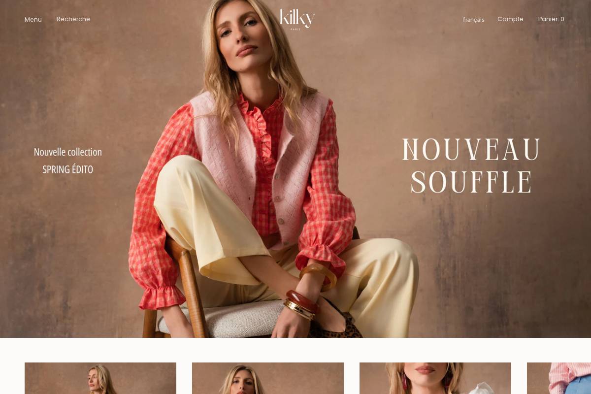 Kilky Paris homepage screenshot