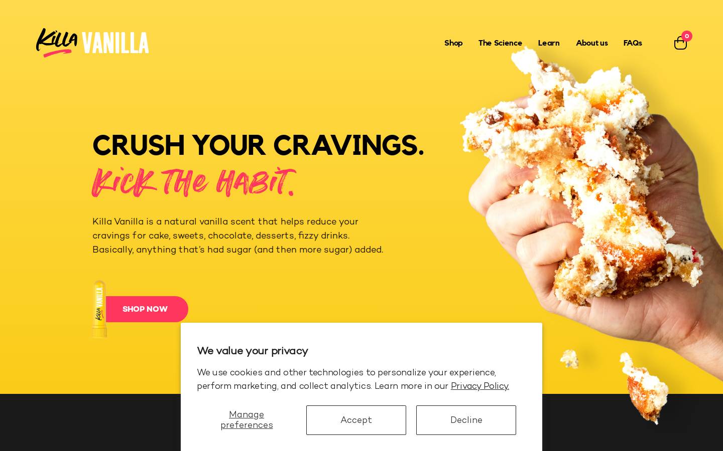 Killavanilla homepage screenshot