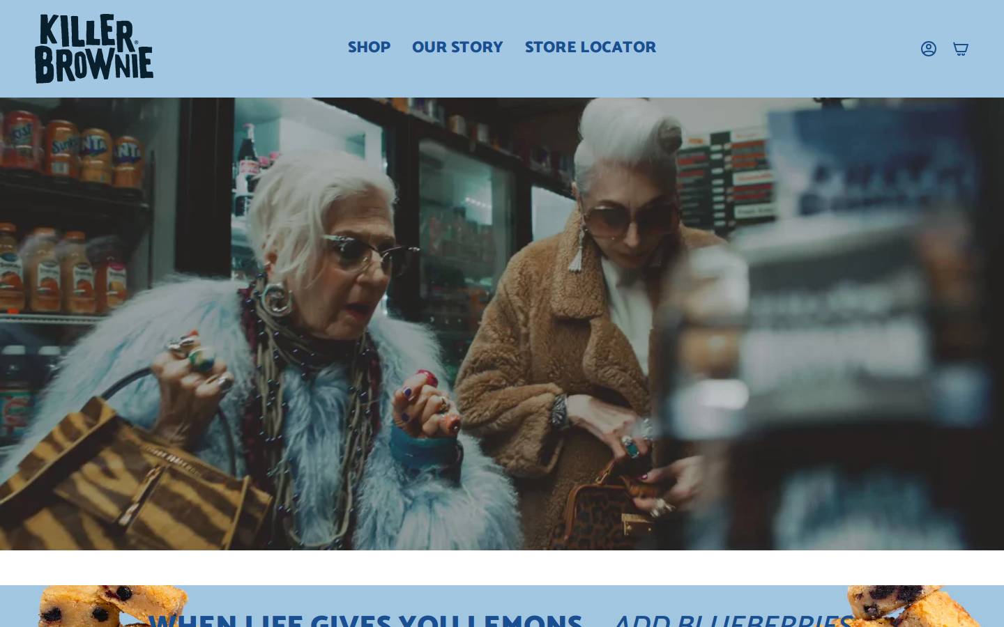 killerbrownie.com homepage screenshot