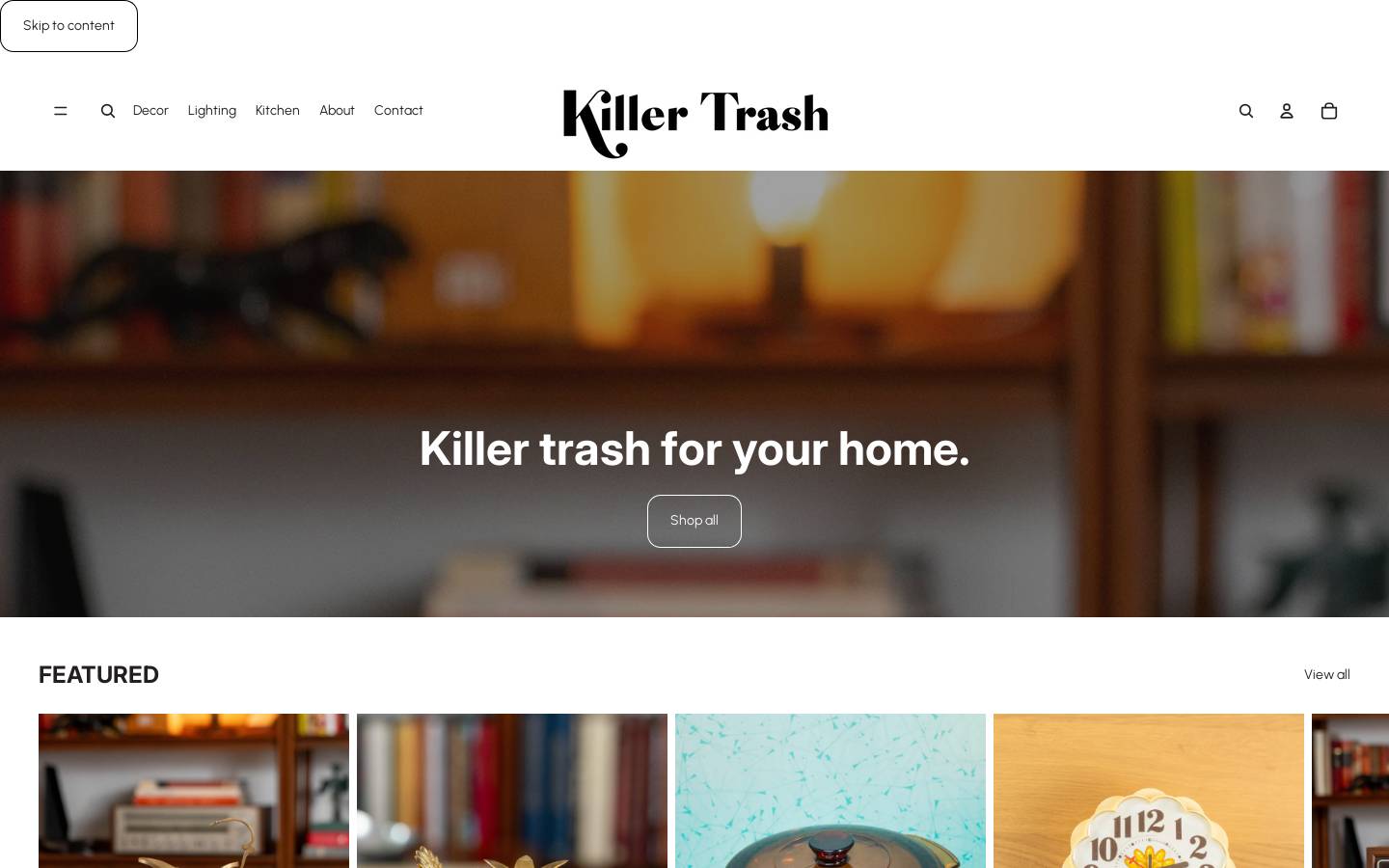 killertrash.com homepage screenshot