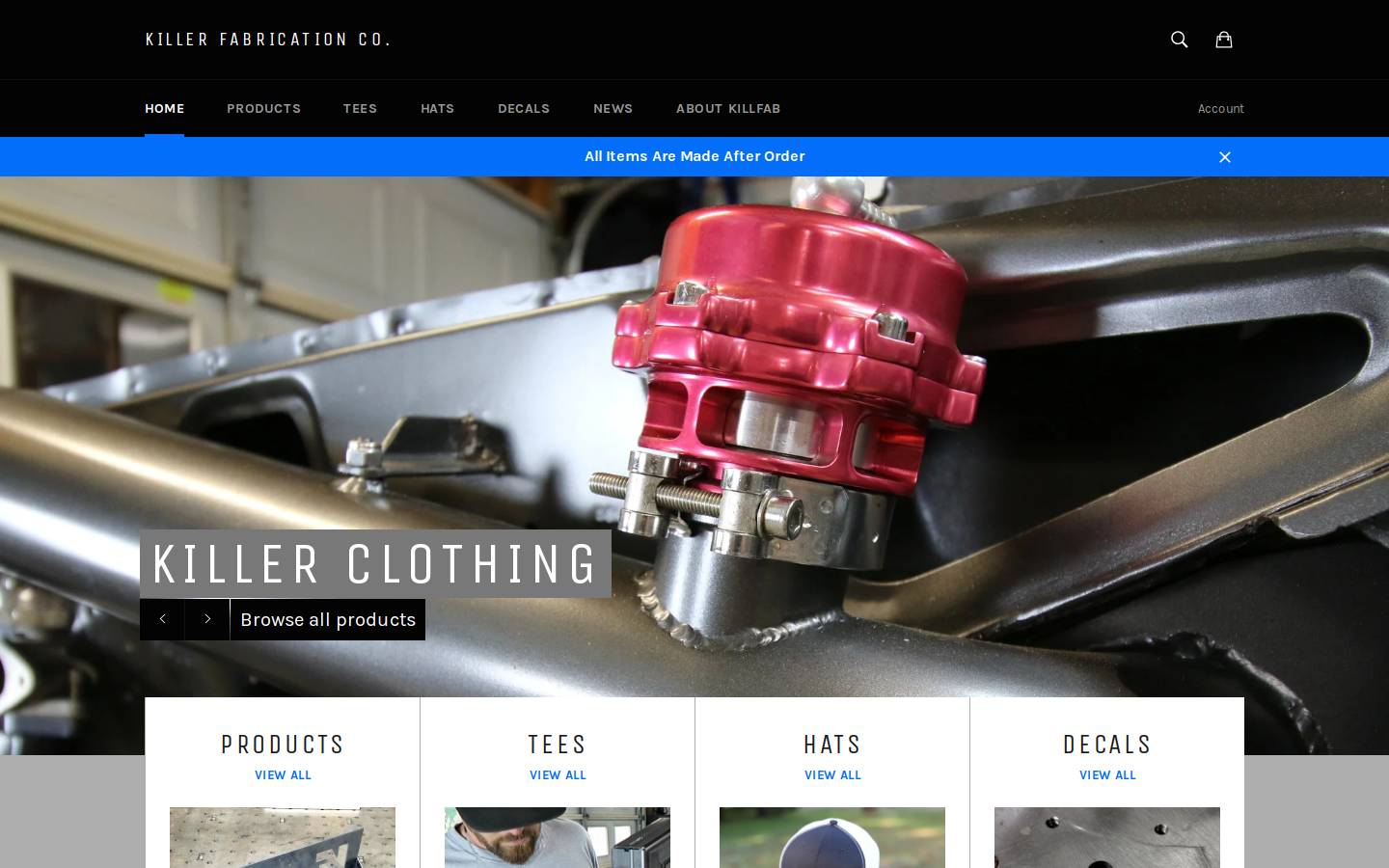 killfab.com homepage screenshot