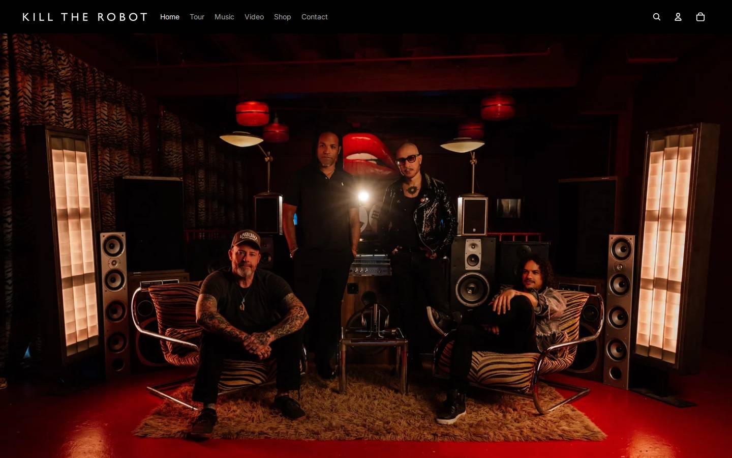 killtherobotband.com homepage screenshot