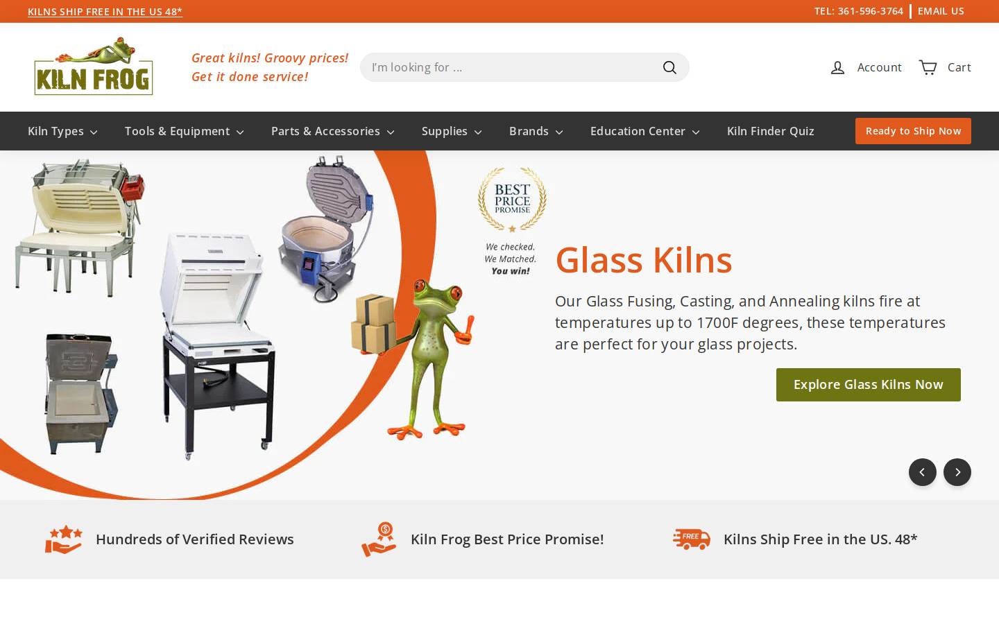 Kiln Frog homepage screenshot