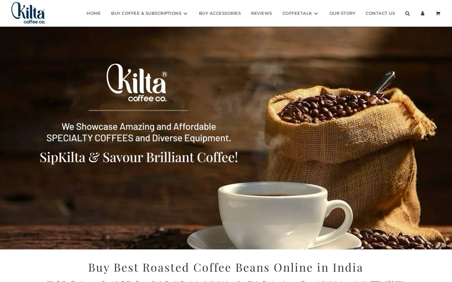 Kiltacoffeeco homepage screenshot