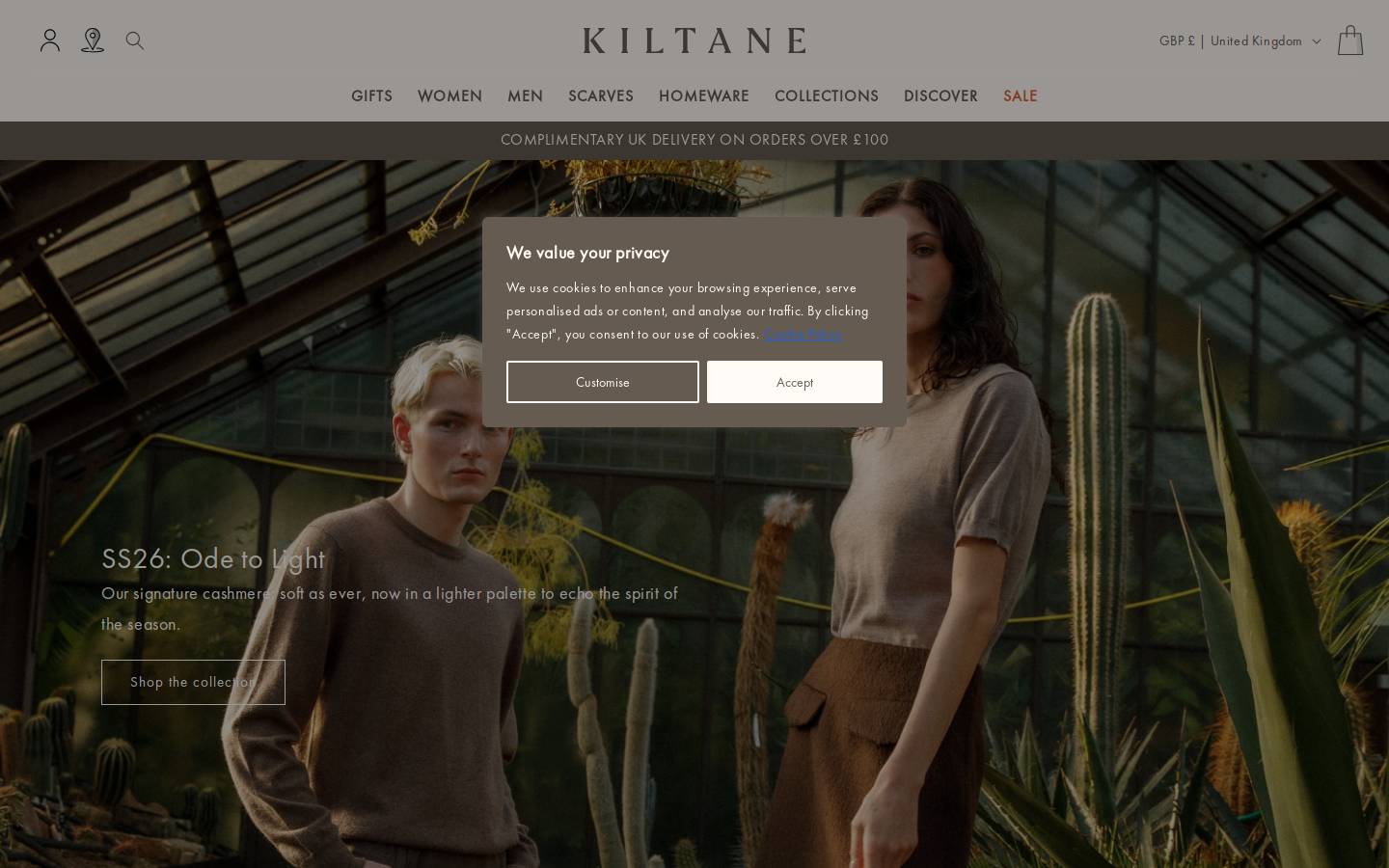 Kiltane Retail homepage screenshot