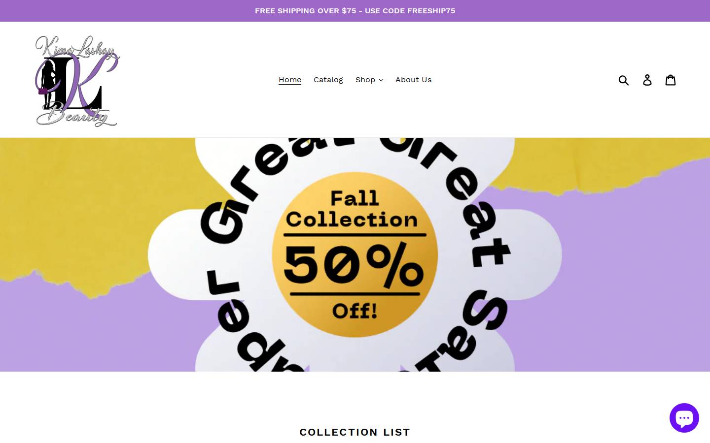 kimalashaybeauty.com homepage screenshot