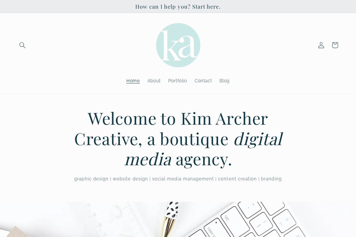 kimarcher.com.au homepage screenshot