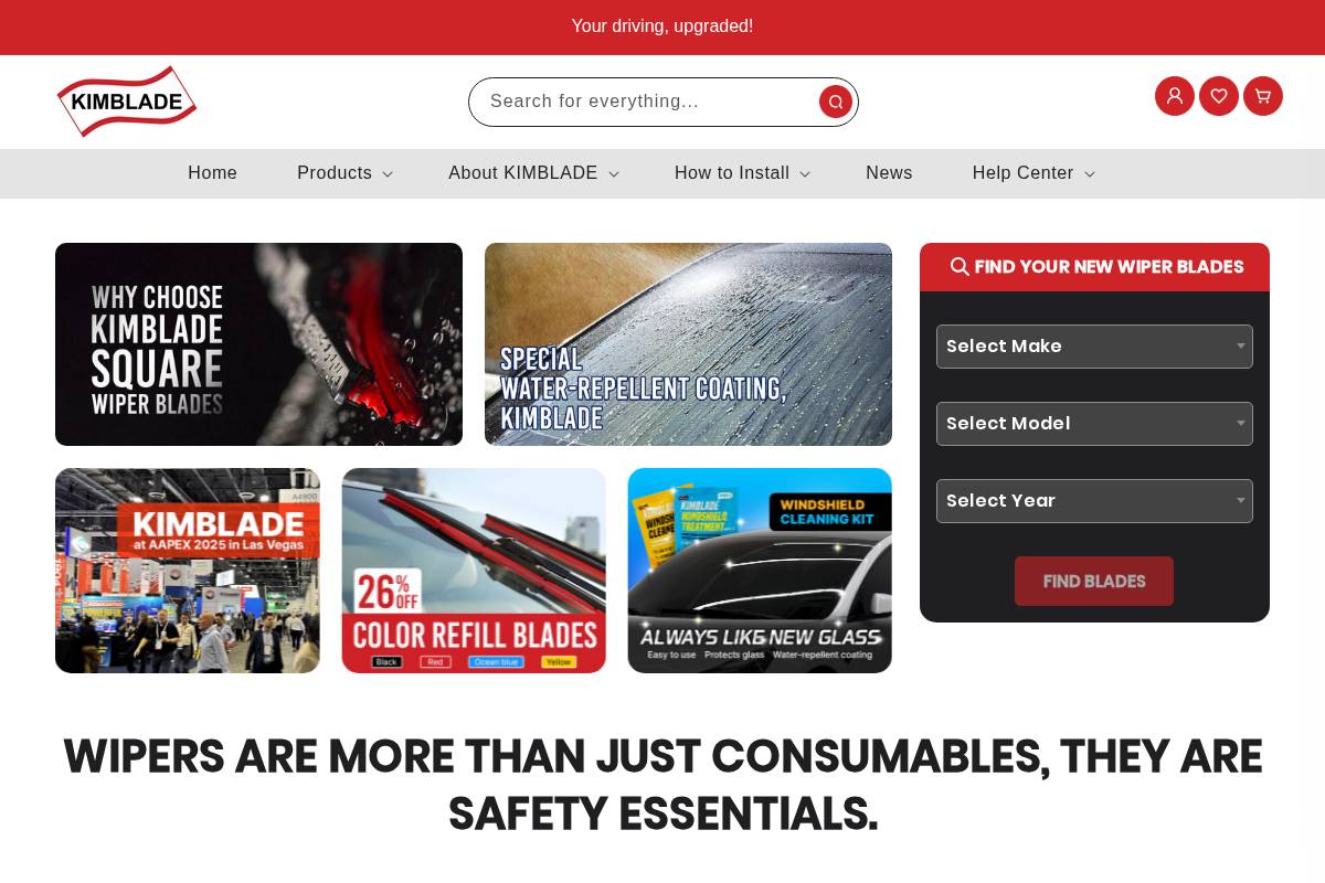 KIMBLADE WIPER homepage screenshot