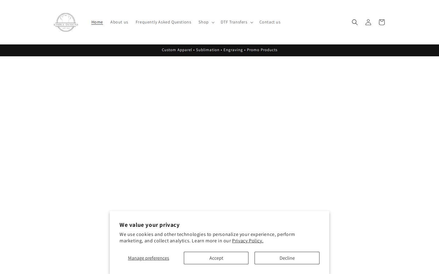 kimble-designs.com homepage screenshot