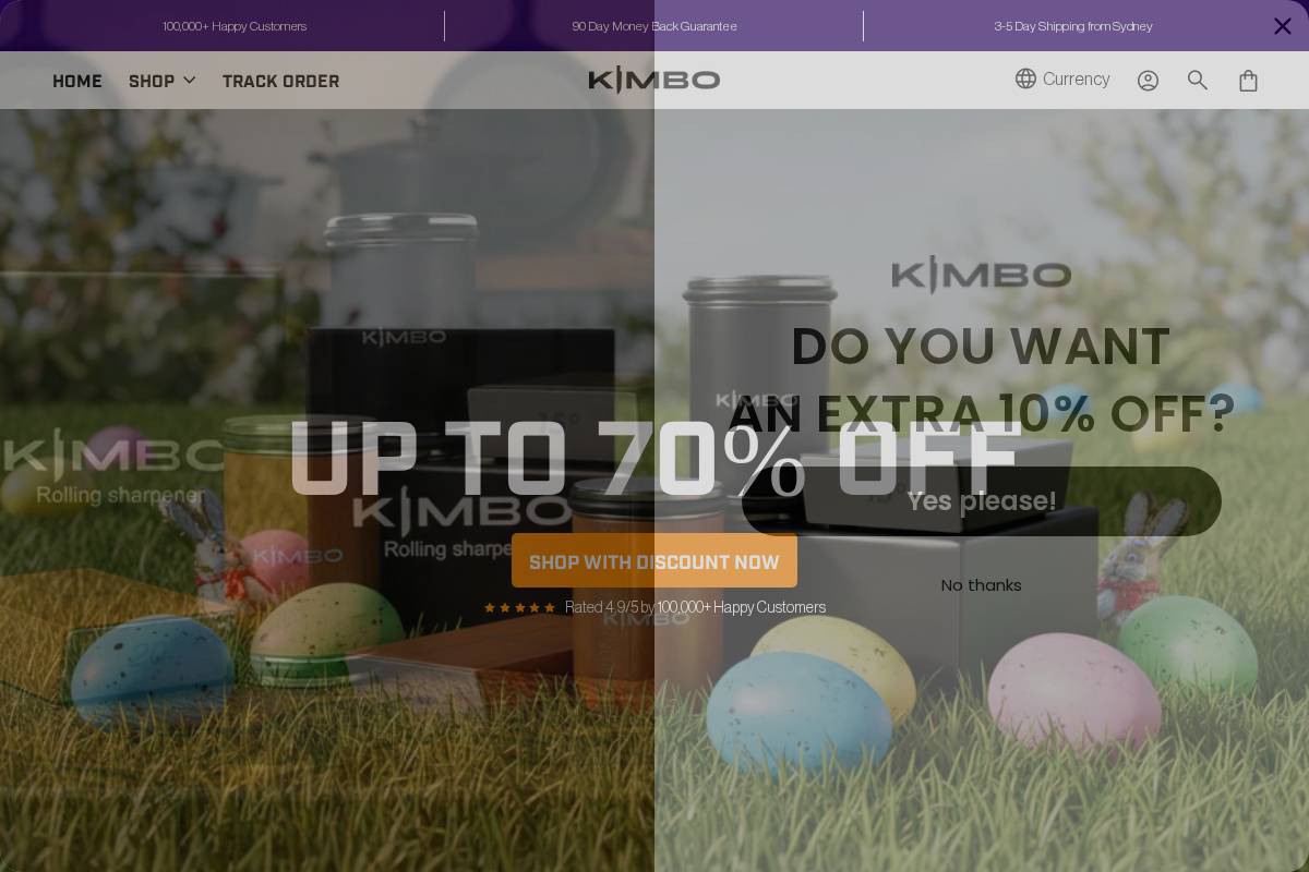 kimboaustralia.com homepage screenshot