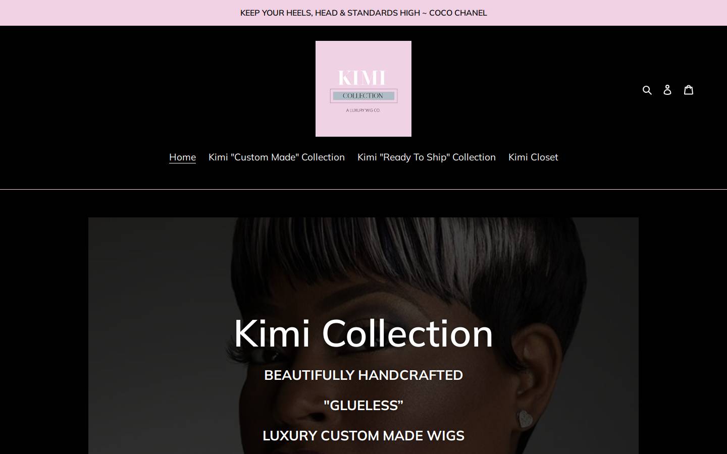 kimicollection.com homepage screenshot