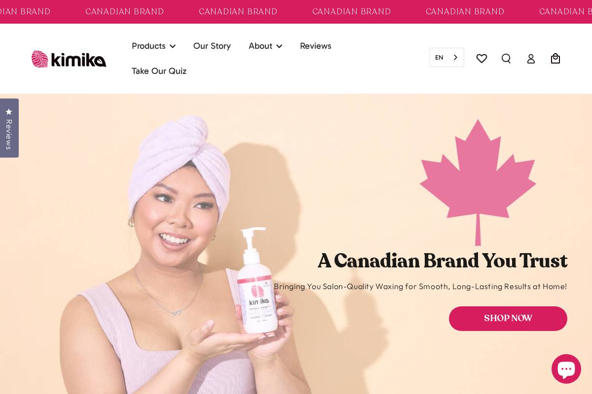 kimikabeautypro.com homepage screenshot