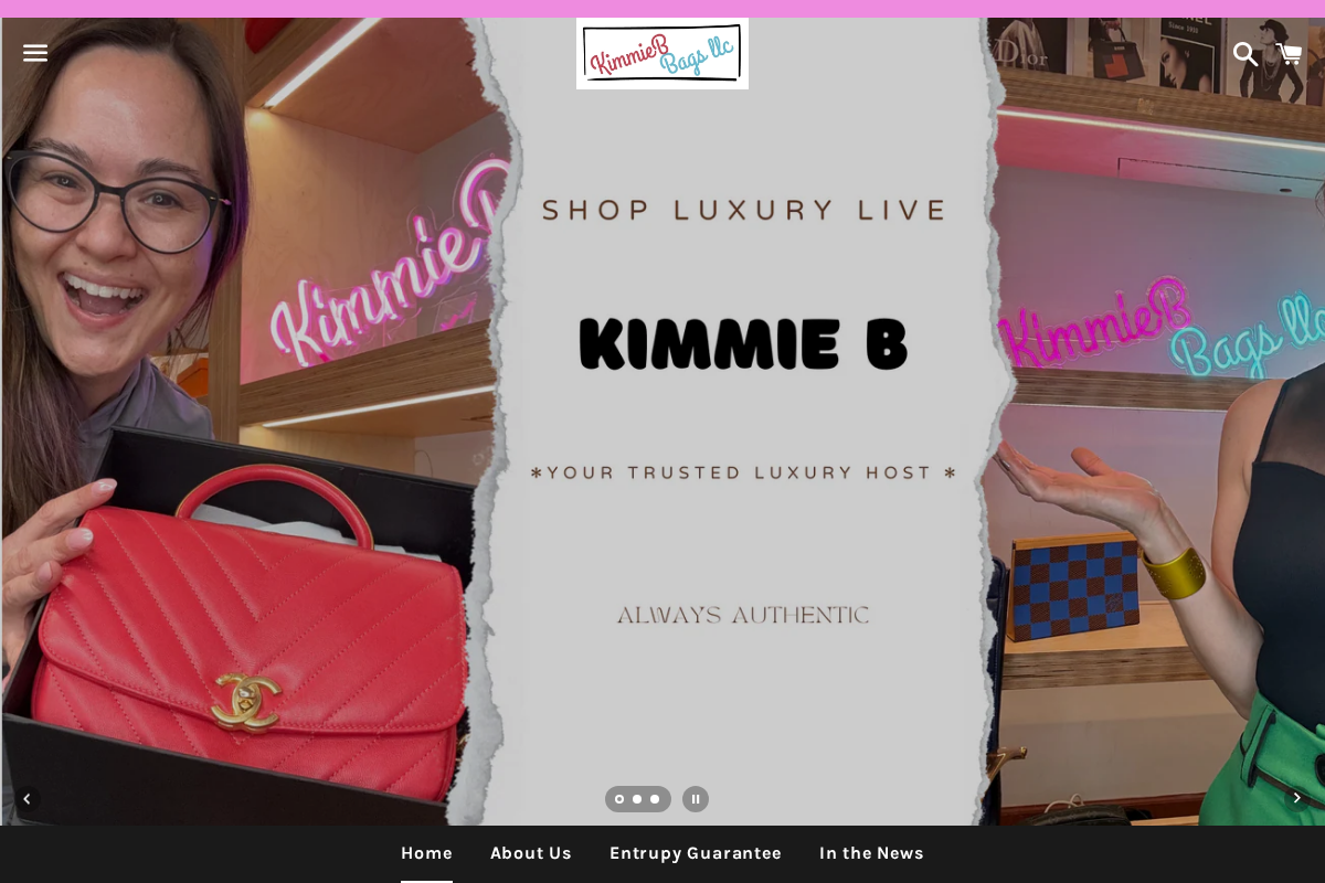 KimmieBBags LLC homepage screenshot