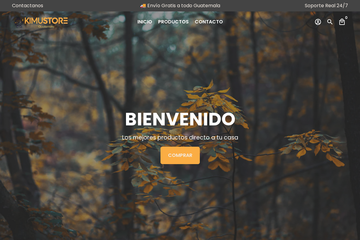 Kimu Store homepage screenshot