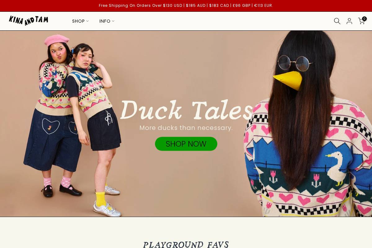 kinaandtam.com homepage screenshot