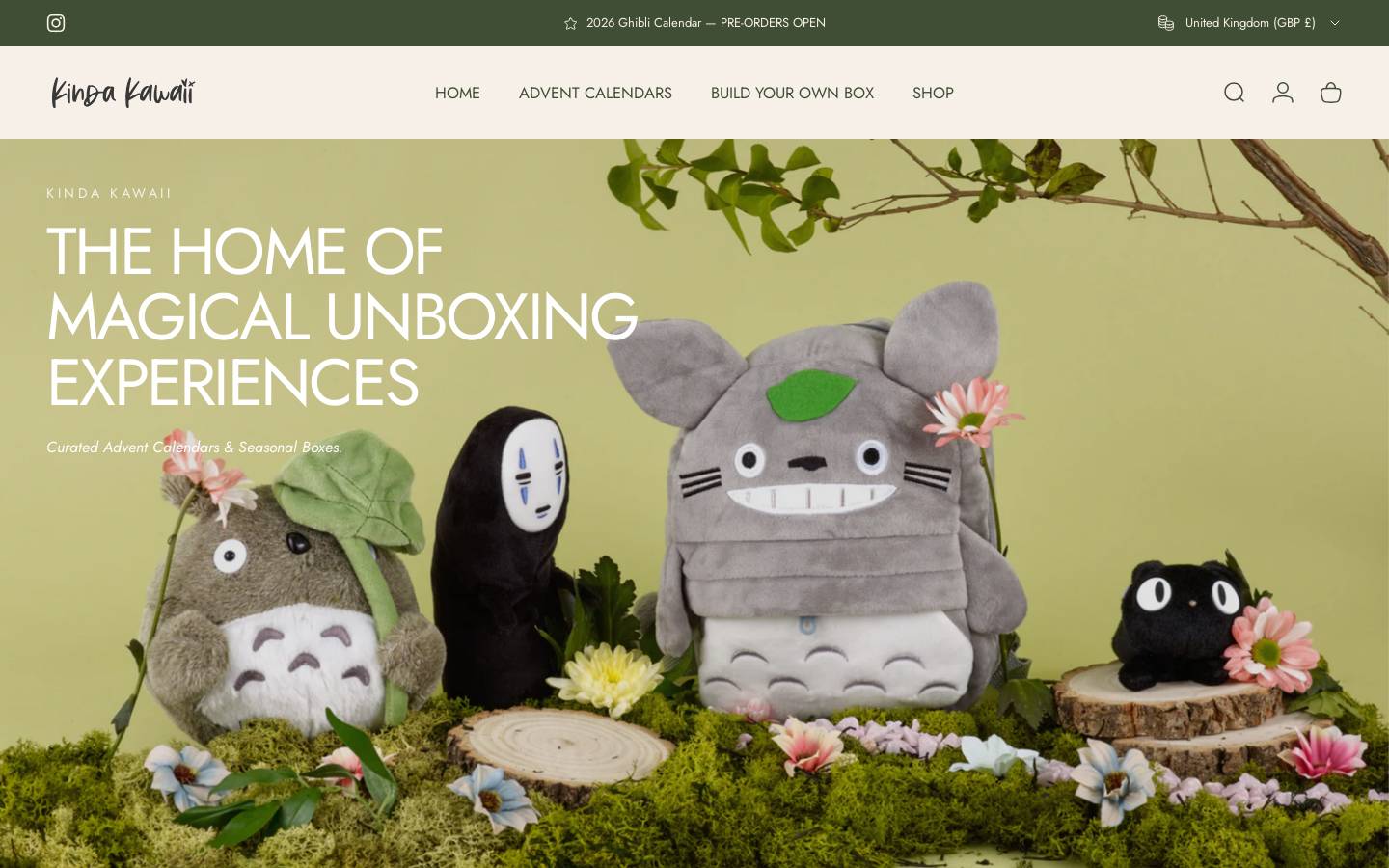 Kinda Kawaii homepage screenshot