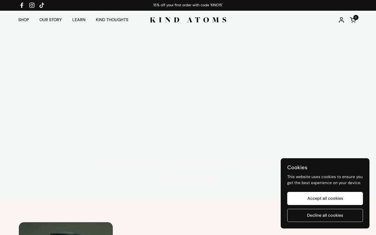 kindatoms.com homepage screenshot
