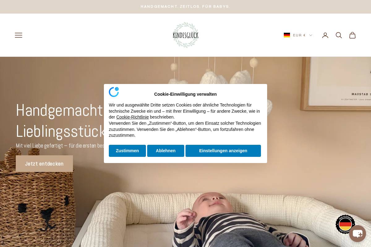 kindesglueck.com homepage screenshot